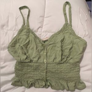 PacSun sage green LA hearts tank